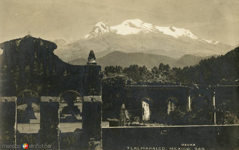 Vista al volcán Iztaccíhuatl