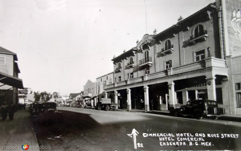 Hotel Comercial y Avenida Ruiz ( Circulada el 10 de Marzo de 1939 ).