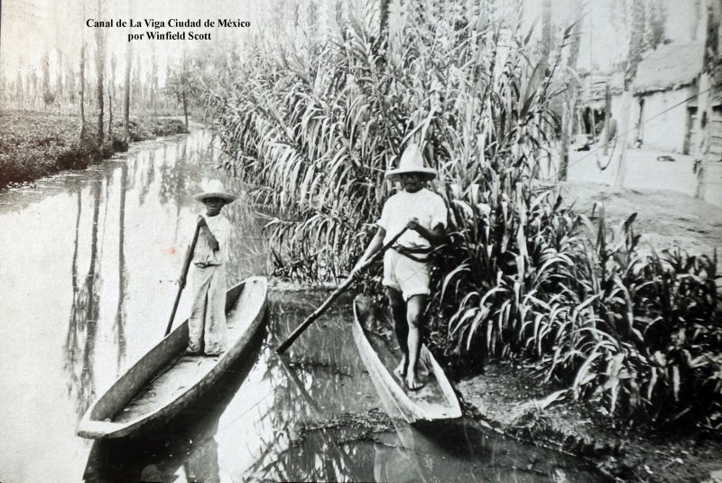 El canal de La Viga por Fotógrafo Winfield Scott.