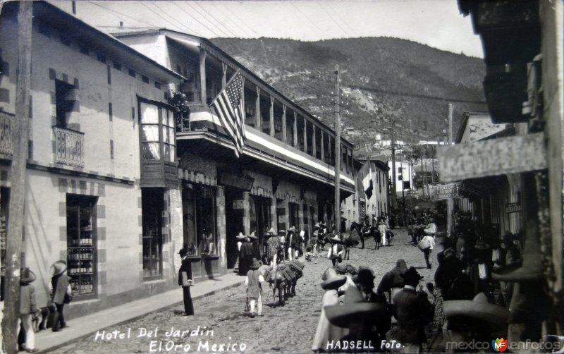 Hotel del Jardin. ( Circulada el 24 de Agosto de 1909 ).