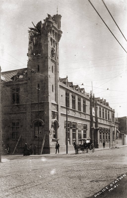 Estación de policía durante la Decena Trágica (1913)