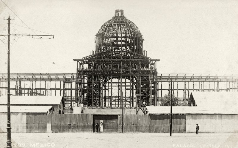 Construcción del Palacio Legislativo (hoy, Monumento a la Revolución)