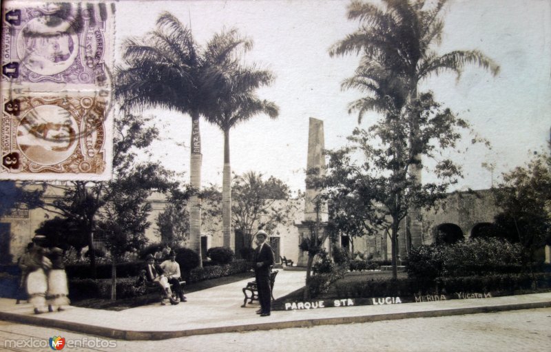 Parque Santa Lucia ( Circulada el 26 de Junio de 1919 ).
