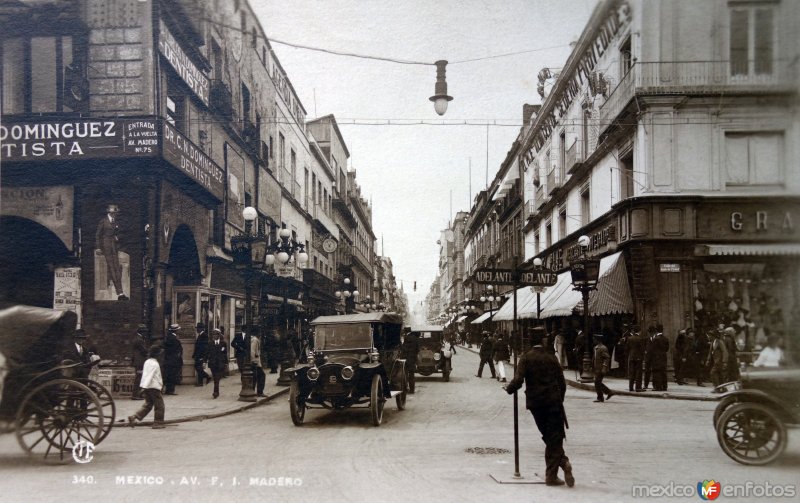 Avenida Francisco I Madero. ( Circulada el 3 de Mayo de 1923 ).