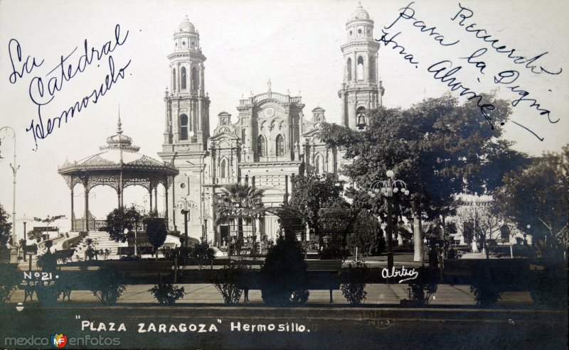 Plaza Zaragoza ( Circulada el 27 de Enero de 1913 ).