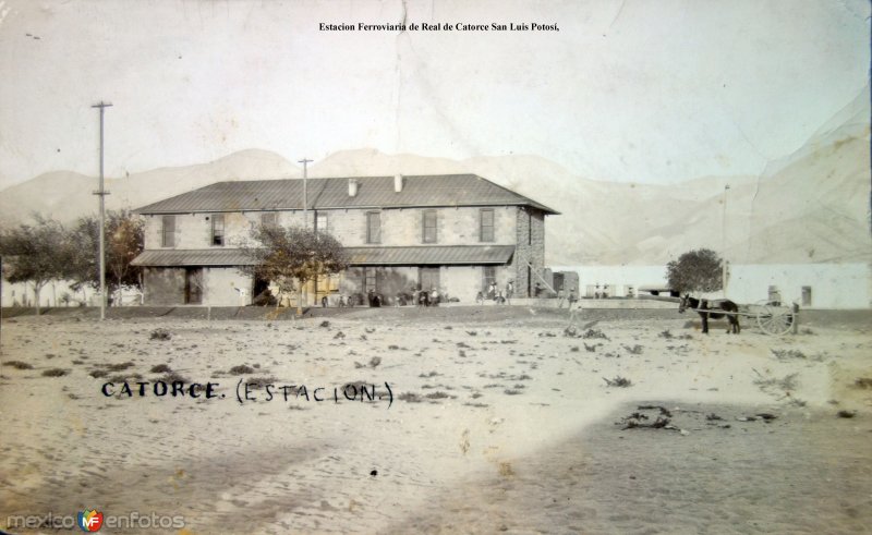 Estacion Ferroviaria de Real de Catorce San Luis Potosí, ( Circulada el 31 de Julio de 1900 ).