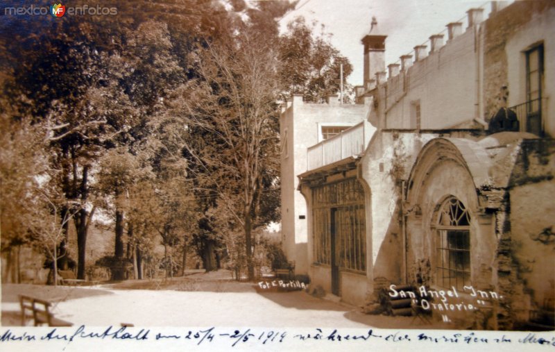 San Angel Inn Oratorio. ( Circulada el 25 de Abril de 1919 ).