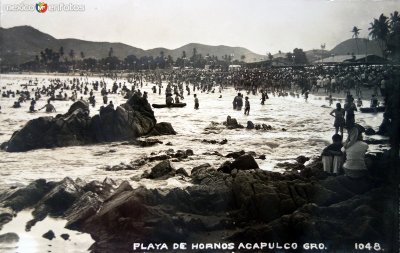 Playa de Hornos ( Circulada el 2 de Agosto de 1955 ).