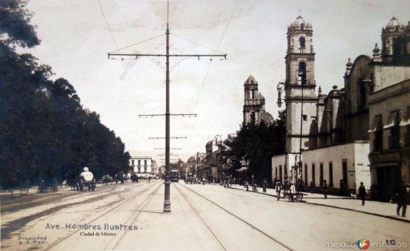 Avenida  de Los hombres ilustres hoy Avenida Hidalgo.