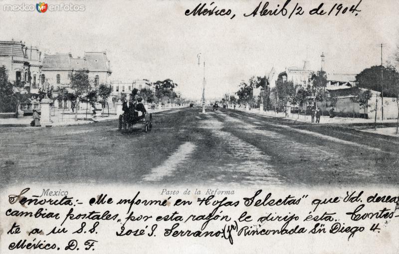 Paseo de la Reforma (circa 1904)