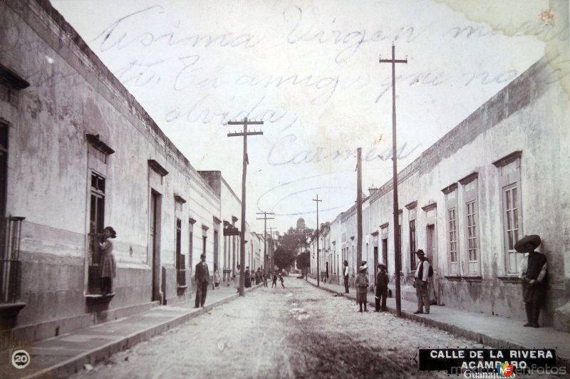 Calle de La Rivera. ( Circulada el 7 de Enero de 1913 ).