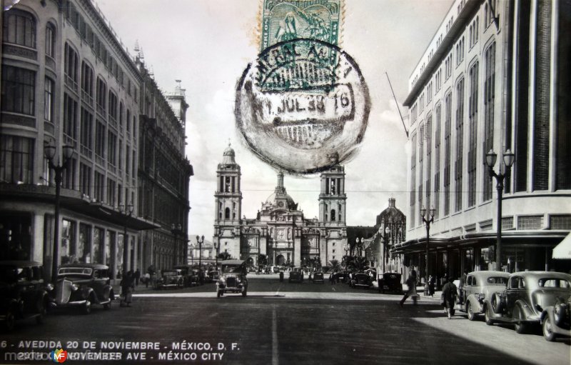 Avenida 20 de Noviembre ( Circulada el 1 de Julio de 1938 ).