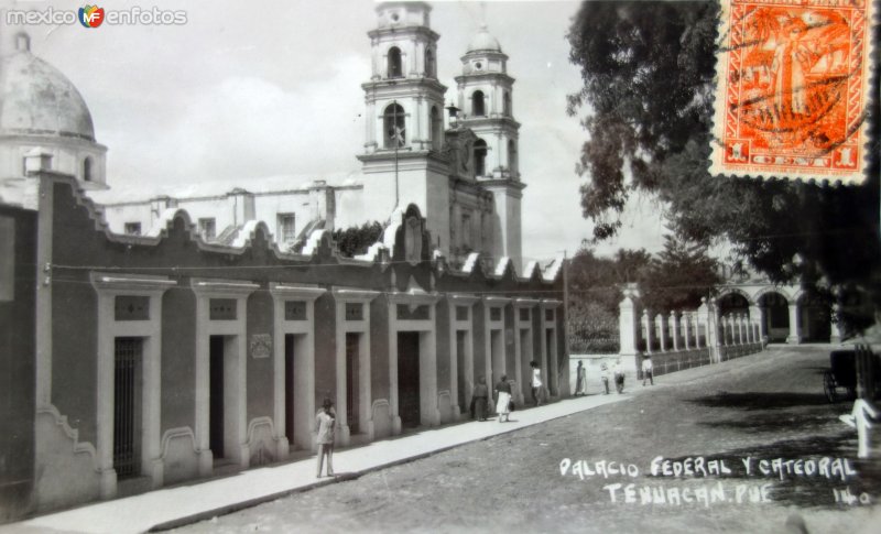Palacio Federal y catedral ( Circulada el 23 de Marzo de 1938 ).