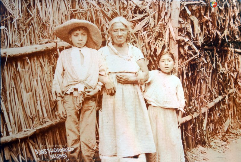 Xochimilco Vecinos pr el fotografo Hugo Brehme.