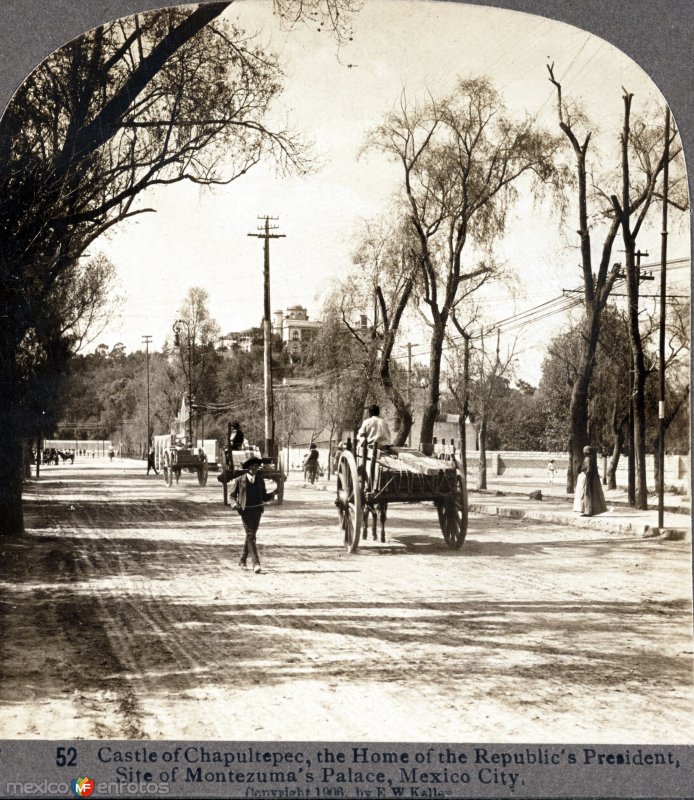 Bosque de Chapultepec la casa del presidente de la Republica 1906
