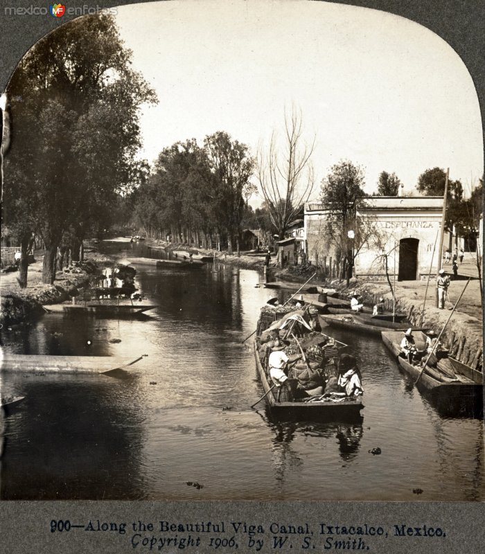 Sobre el bello canal de La Viga en Ixtacalco 1906