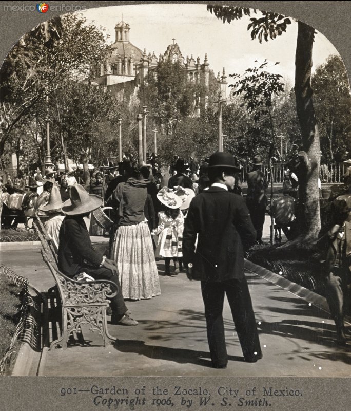 Los jardines del zocalo 1906.