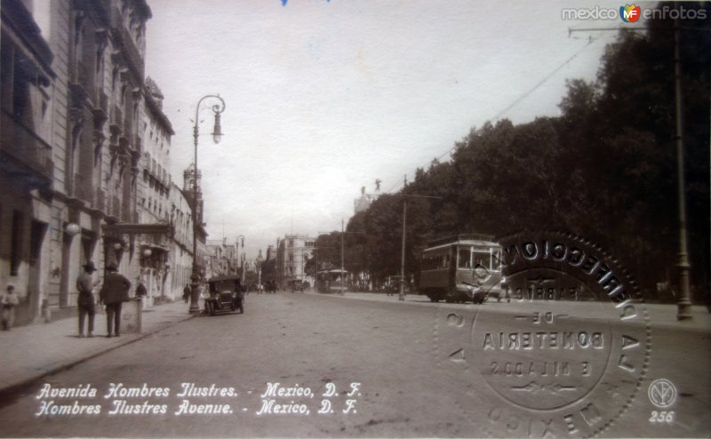 Avenida  de Los hombres ilustres hoy Avenida Hidalgo.