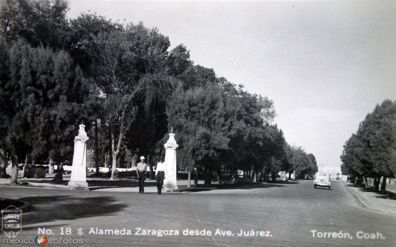 Alameda Zaragoza desde Avenida Juarez.