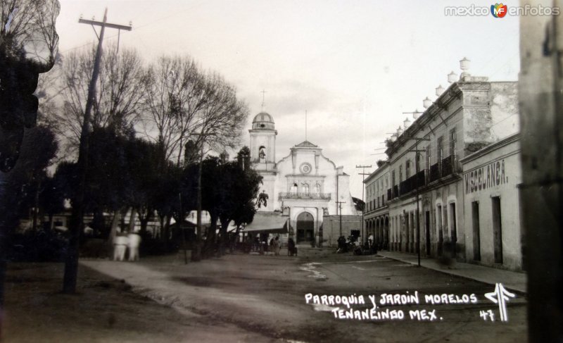 Parroquia y jardin Morelos.