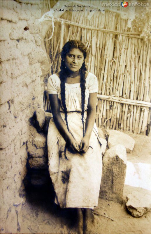 Nativa de Xochimilco Ciudad de México por el Fotógrafos Hugo Brehme.