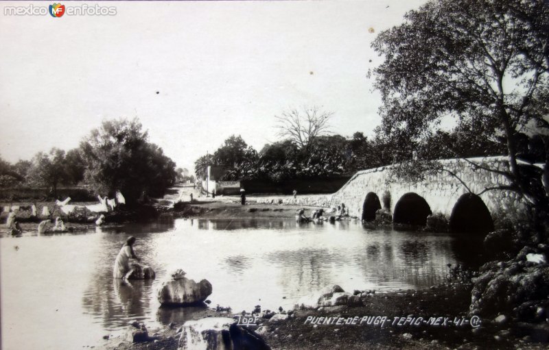 Puente de Puga. ( Circulada el 22 de Mayo de 1920 ).