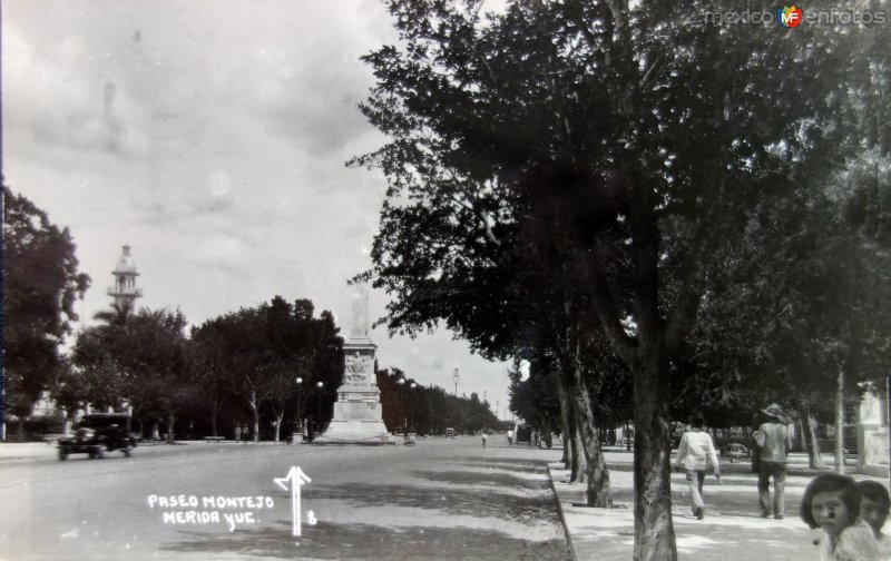 Paseo Montejo. ( Circulada el20 de Julio de 1941 ).
