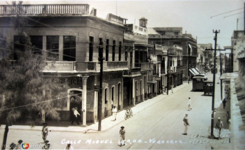 Calle Miguel Lerdo. ( Circulada el 3 de Marzo de 1929 ).