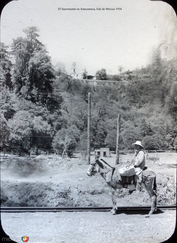 El Sacromonte en Amecameca, por el fotógrafo T. Enami, de Yokohama, Japón (1934)