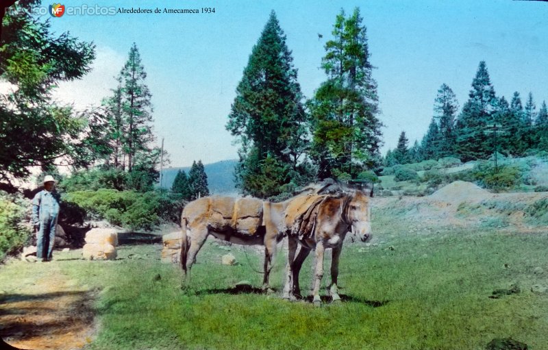 Alrededores de Amecameca, por el fotógrafo T. Enami, de Yokohama, Japón (1934)