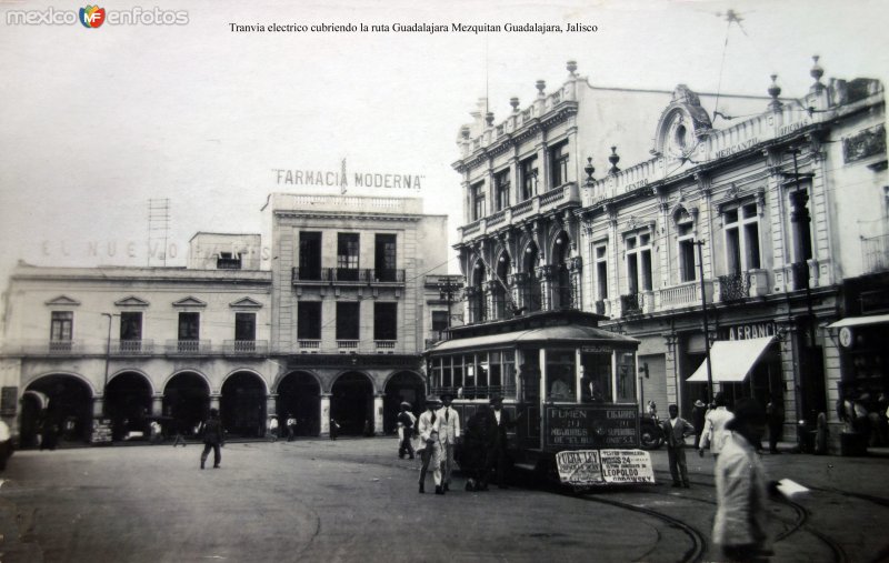 Tranvia electrico cubriendo la ruta Guadalajara Mezquitan Guadalajara, Jalisco