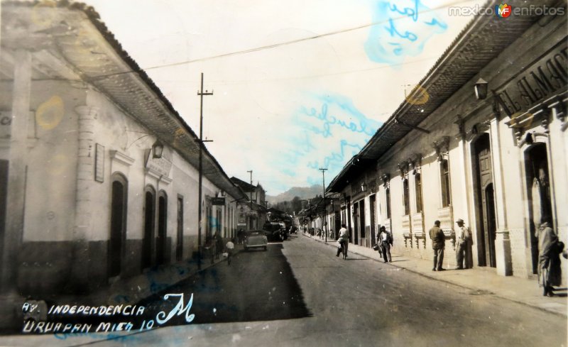 Avenida Independencia. ( Circulada el 21 de Julio de 1955 ).