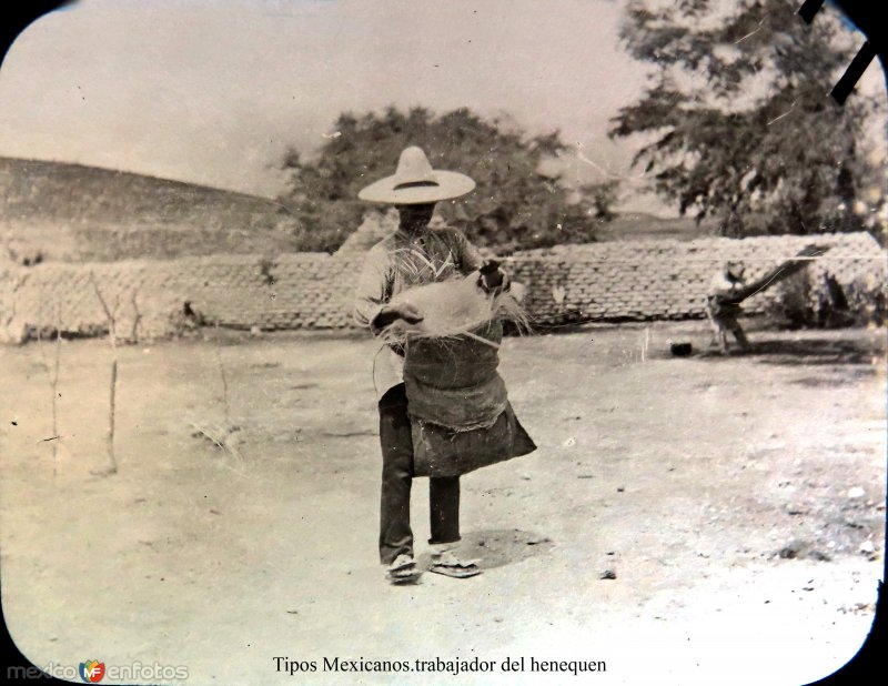 Tipos Mexicanos.trabajador del henequen