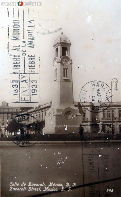 Calle de Bucareli. ( Circulada el 14 de Marzo de 1934 ).