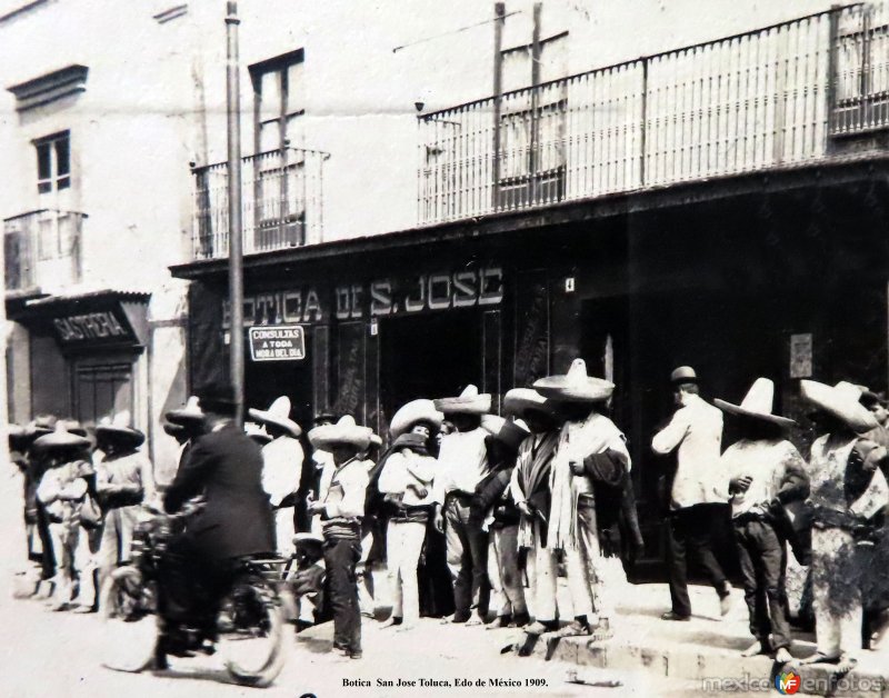 Botica  San Jose Toluca, Edo de México 1909.