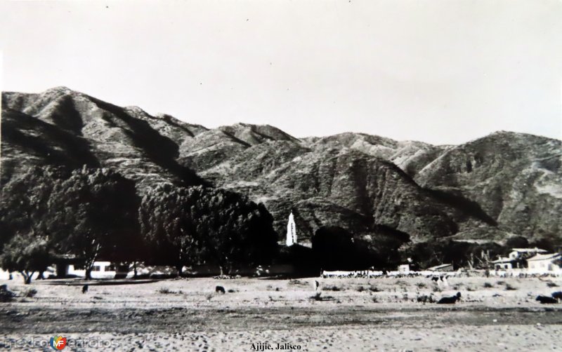 Panorama de Ajijic, Jalisco  ( Circulada el 21 de Junio de 1952 ).