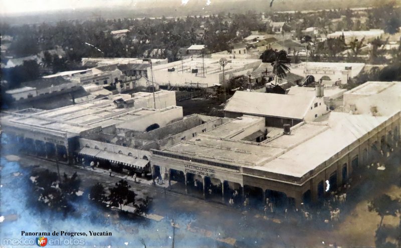 Panorama de Progreso, Yucatán ( Circulada el 18 de Diciembre de 1912 ).