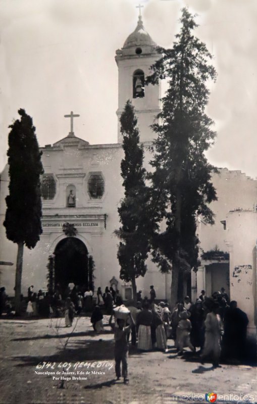 La Iglesia de Naucalpan de Juárez, Edo de México Por el Fotógrafo Hugo Brehme.