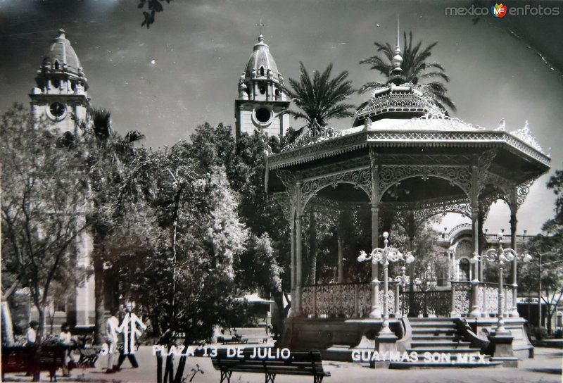 La Plaza 13 de Julio. ( Circulada el 11 de Agosto de 1958 ).