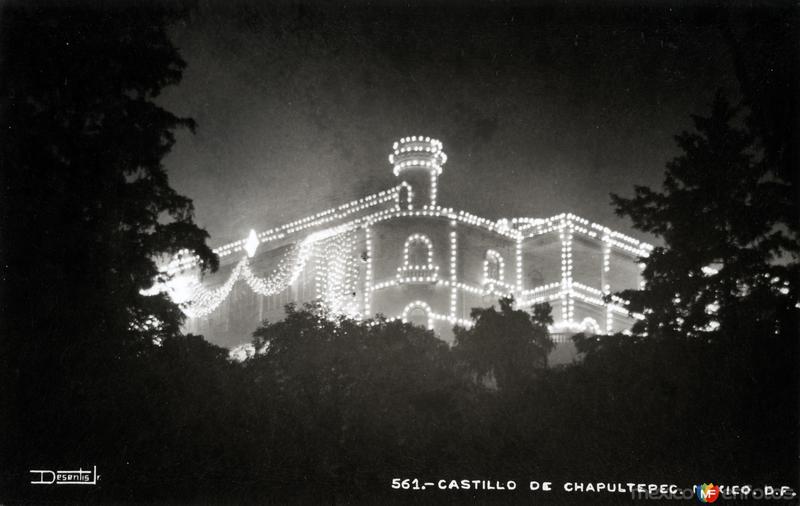 Castillo de Chapultepec, vista nocturna