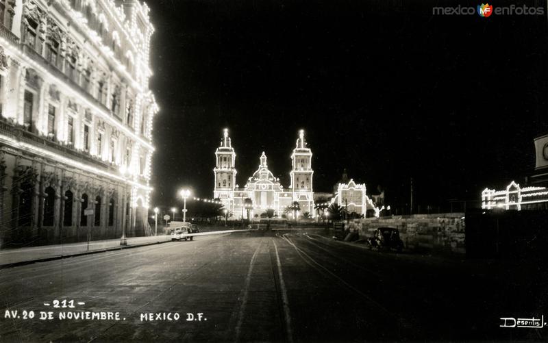 Avenida 20 de Noviembre, vista nocturna