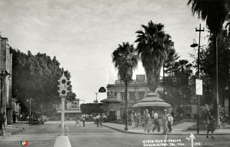 Vista a la estación del ferrocarril