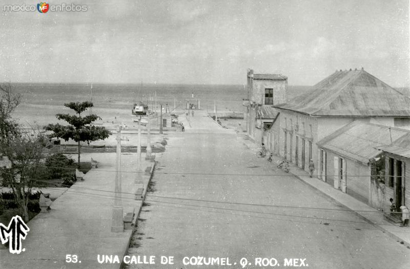 Una calle de Cozumel