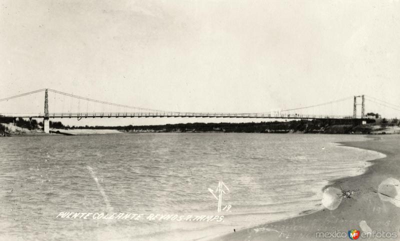 Puente colgante internacional sobre el Río Bravo