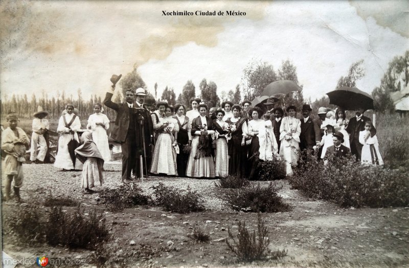 Dia de campo en Xochimilco Ciudad de México.