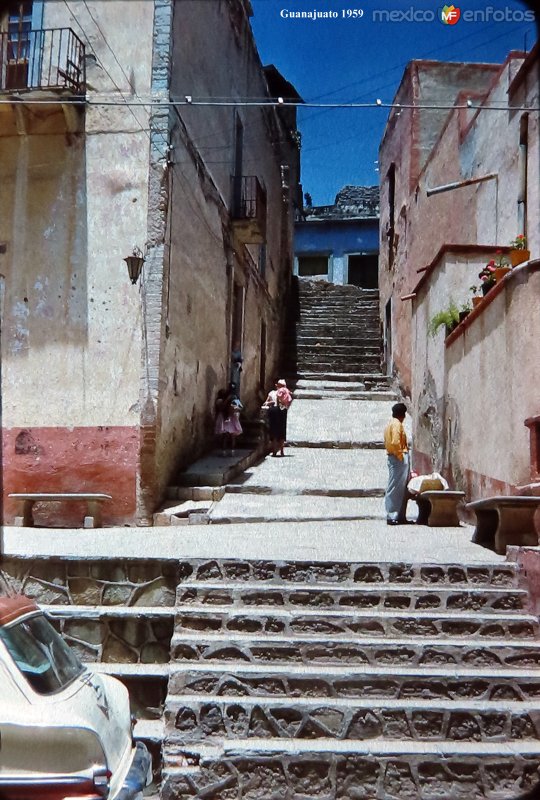 Escalinata Guanajuato 1959.