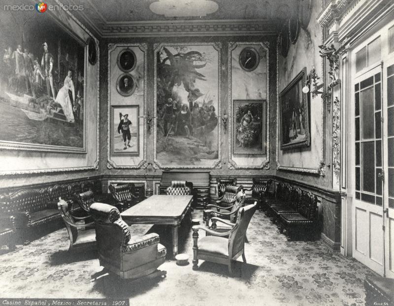 Salón de la Secretaría en el Casino Español (1907)