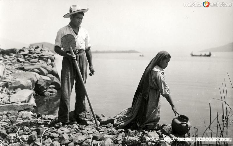 Típica escena en el lago de Pátzcuaro