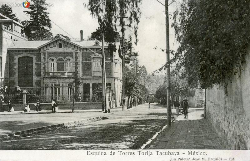 Calle Torres Torija (hoy, Parque Lira), en Tacubaya