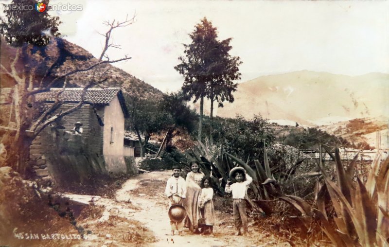 San Bartolito por el Fotógrafo Hugo Brehme ( Circulada el 2 de Septiembre de 1922 ).